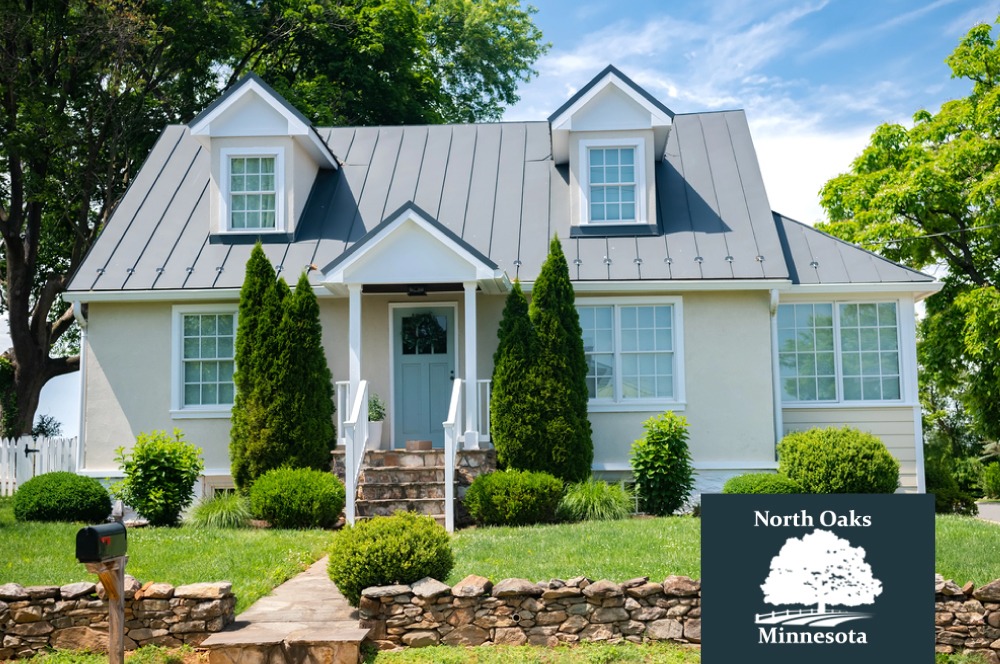 exterior of a suburban home with green grass - Spade Landscaping Landscaping North Oaks MN