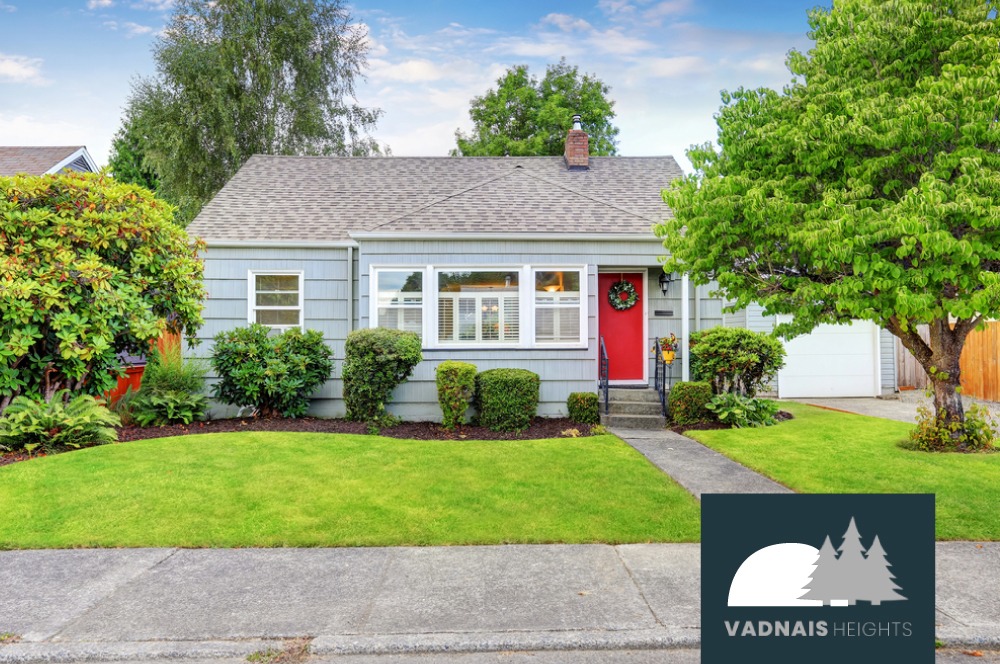 exterior of a suburban home with green grass - Spade Landscaping Landscaping Vadnais Heights MN